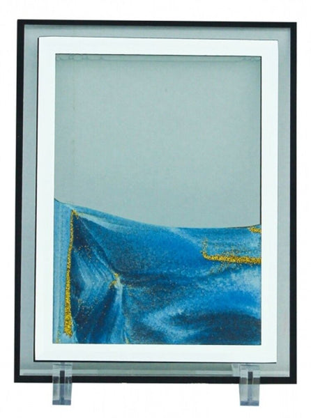 Cuadro de arena con agua de vidrio - marítimo 