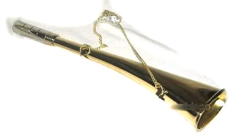 Sirena de niebla, bocina de fútbol, ​​bocina de señales, boquilla de latón plateado, 23 cm 