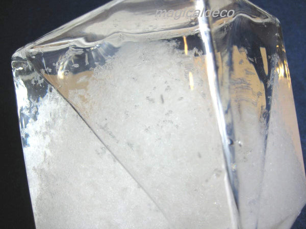 Vidrio de tormenta/barómetro/vidrio meteorológico en forma de cuboide de madera 