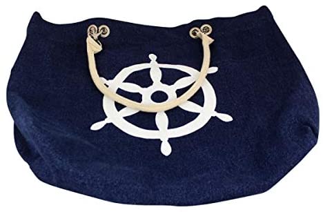 Ocio, bolsa de compras - robusta - marítima - ancla/volante 