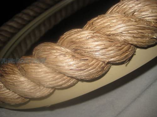 Espejo marítimo grande - original - calidad pesada - 6000 g - cordaje 