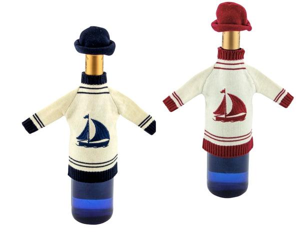 Lote de 2 - Jersey botella con gorro - Algodón - Marinero marítimo