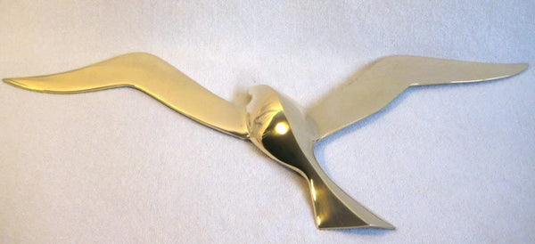 XL- 2er Set- Möwe- Wanddekoration- aus Messing - Spannweite 50 cm