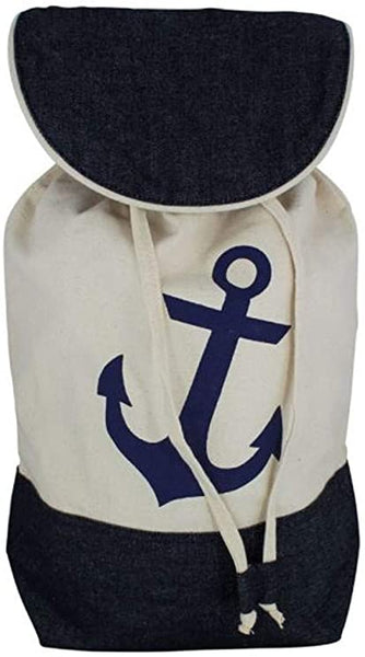 Mochila, bolsa de deporte, ocio, compras - robusta - diseño de ancla 