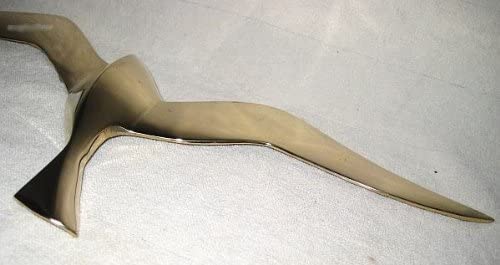 XL- 2er Set- Möwe- Wanddekoration- aus Messing - Spannweite 50 cm