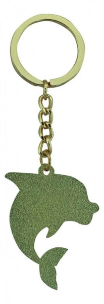 2x llavero/anillo delfín - marítimo - zinc esmaltado 