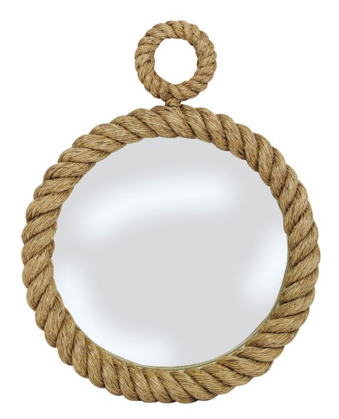 Espejo marítimo grande - original - calidad pesada - 6000 g - cordaje 